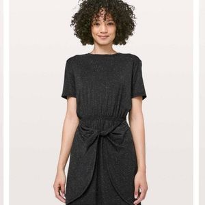 Lululemon unwind dress black white splatter NEW 2
